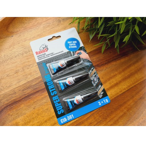 Glue instant Ravus Super strong, 3x1g