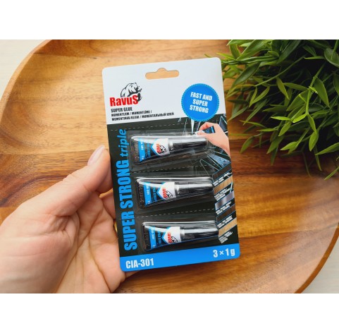Glue instant Ravus Super strong, 3x1g