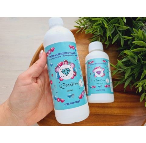 Epoxy resin with high reactivity I-CREATION / water effect, transparent, 750 g
