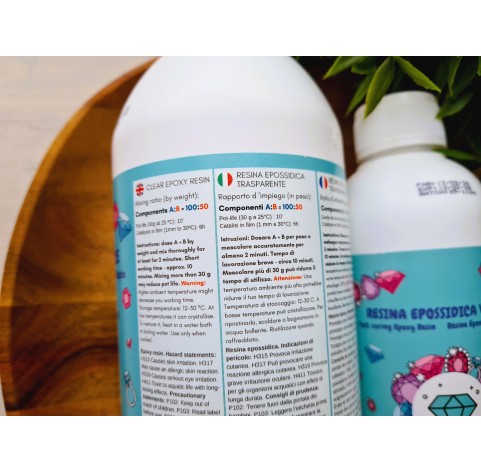 Epoxy resin with high reactivity I-CREATION / water effect, transparent, 750 g