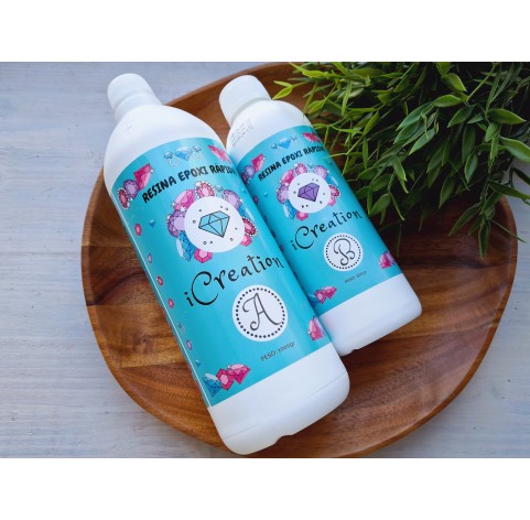 Epoxy resin with high reactivity I-CREATION / water effect, transparent, 1.5 kg