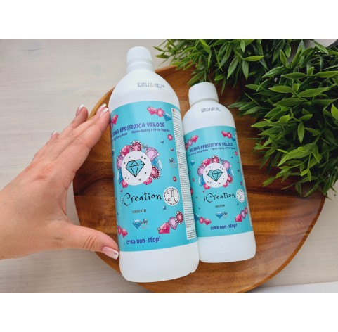 Epoxy resin with high reactivity I-CREATION / water effect, transparent, 1.5 kg