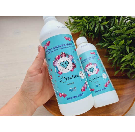 Epoxy resin with high reactivity I-CREATION / water effect, transparent, 1.5 kg