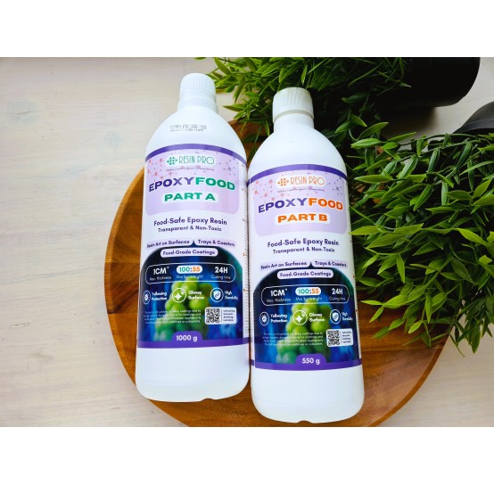 Epoxy resin, Epoxy Food safe, transparent, 1.55 kg