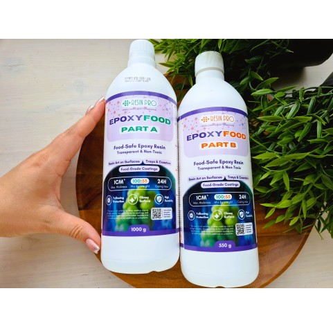 Epoxy resin, Epoxy Food safe, transparent, 1.55 kg