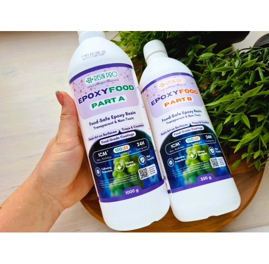 Epoxy resin, Epoxy Food safe, transparent, 1.55 kg
