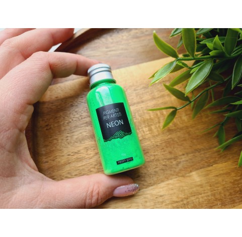 Neon color pigment, green, 10 g