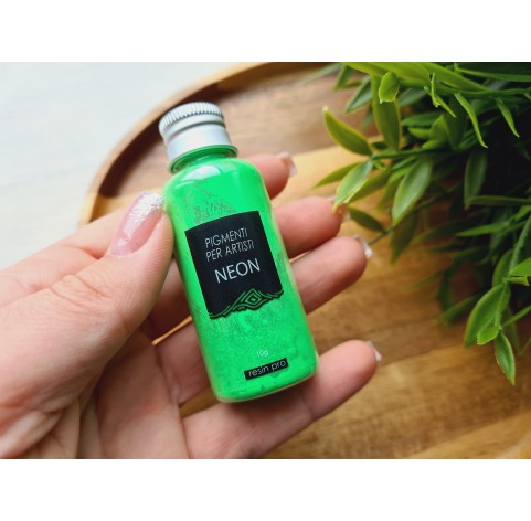Neon color pigment, green, 10 g