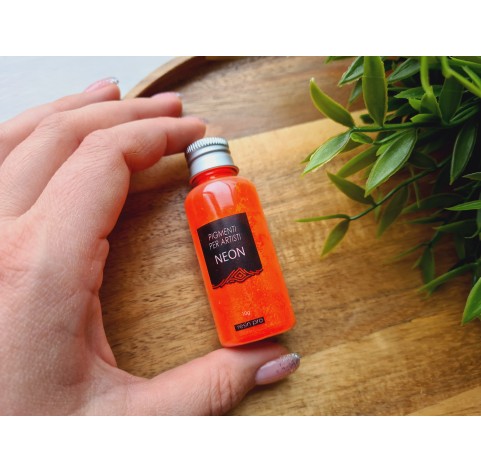 Neon color pigment, dark orange, 10 g
