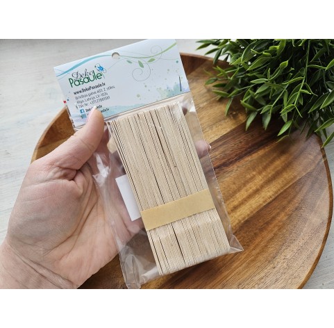 Wooden mixing sticks for epoxy resin, soap and wax, 13 cm, about 50 pcs.