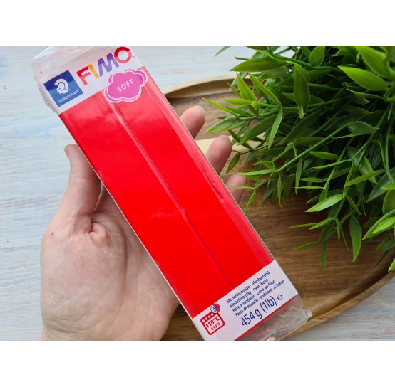 FIMO Soft, indian red, Nr. 24, 454g (1lb), BIG PACK, oven-hardening polymer clay, STAEDTLER