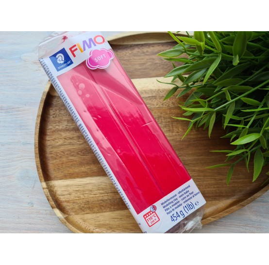 FIMO Soft, cherry red, Nr. 26, 454g (1lb), BIG PACK, oven-hardening polymer clay, STAEDTLER