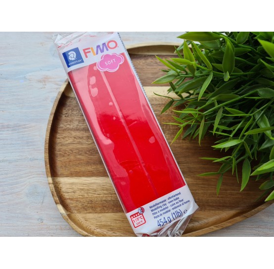 FIMO Soft, christmas red, Nr. 2P, 454g (1lb), BIG PACK, oven-hardening polymer clay, STAEDTLER