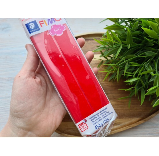 FIMO Soft, christmas red, Nr. 2P, 454g (1lb), BIG PACK, oven-hardening polymer clay, STAEDTLER