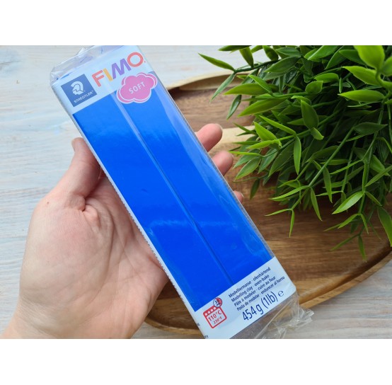 FIMO Soft, brilliant blue, Nr. 33, 454g (1lb), BIG PACK, oven-hardening polymer clay, STAEDTLER
