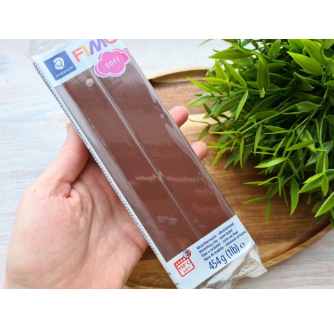 FIMO Soft, chocolate, Nr. 75, 454g (1lb), BIG PACK, oven-hardening polymer clay, STAEDTLER