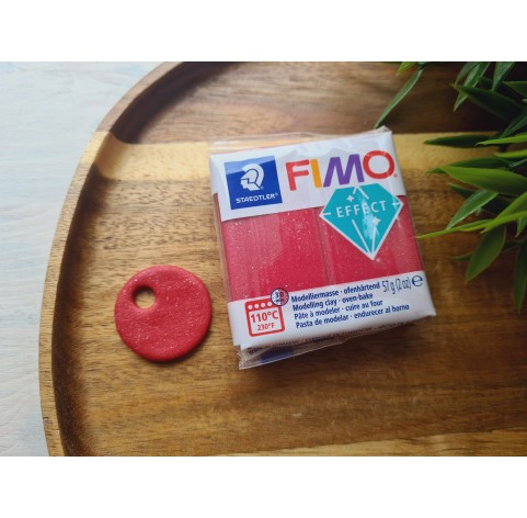 FIMO Effect, red (galaxy), Nr.202, 57g (2oz), oven-hardening polymer clay, STAEDTLER