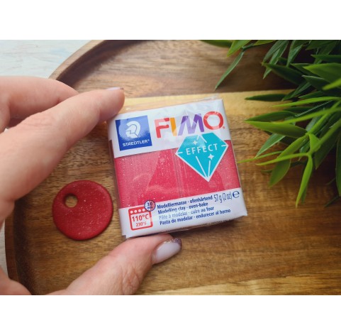 FIMO Effect, red (galaxy), Nr.202, 57g (2oz), oven-hardening polymer clay, STAEDTLER