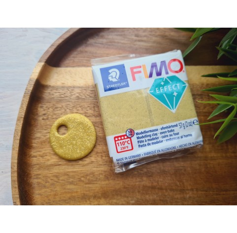 FIMO Effect, gold (glitter), Nr.112, 57g (2oz), oven-hardening polymer clay, STAEDTLER