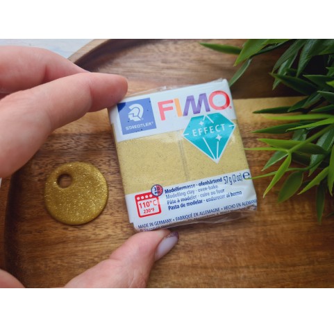 FIMO Effect, gold (glitter), Nr.112, 57g (2oz), oven-hardening polymer clay, STAEDTLER