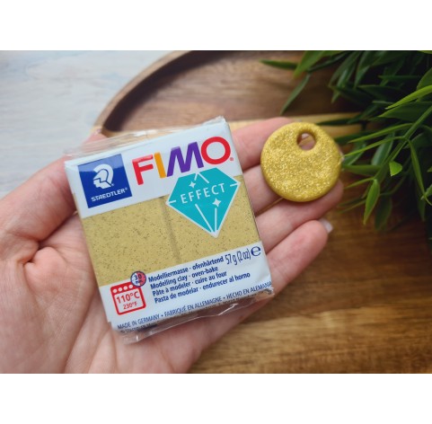 FIMO Effect, gold (glitter), Nr.112, 57g (2oz), oven-hardening polymer clay, STAEDTLER