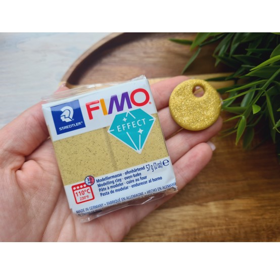 FIMO Effect, gold (glitter), Nr.112, 57g (2oz), oven-hardening polymer clay, STAEDTLER