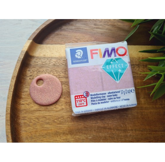 FIMO Effect, rose gold (glitter), Nr.212, 57g (2oz), oven-hardening polymer clay, STAEDTLER