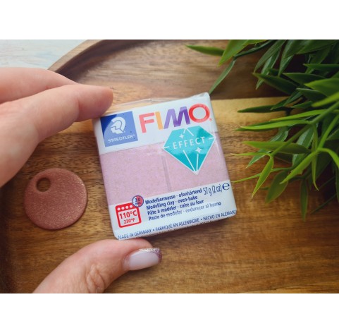 FIMO Effect, rose gold (glitter), Nr.212, 57g (2oz), oven-hardening polymer clay, STAEDTLER