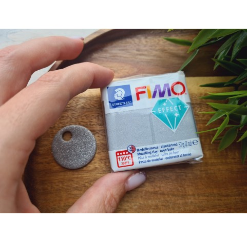 FIMO Effect, silver (glitter), Nr. 812, 57g (2oz), oven-hardening polymer clay, STAEDTLER