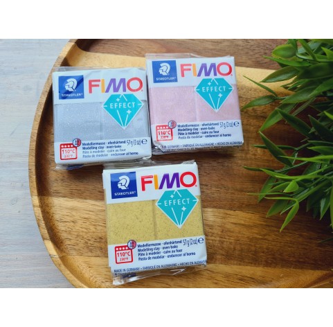 FIMO Effect, gold (glitter), Nr.112, 57g (2oz), oven-hardening polymer clay, STAEDTLER