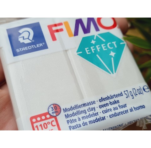 FIMO Effect, Mother Of Pearl (metallic), Nr. 08, 57g (2oz), oven-hardening polymer clay, STAEDTLER