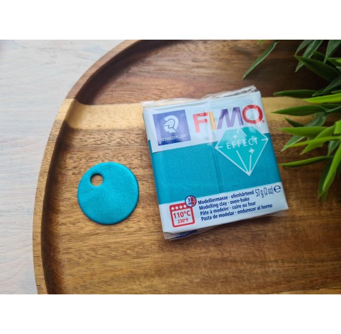 FIMO Effect, metallic turquoise (metallic), Nr.36, 57g (2oz), oven-hardening polymer clay, STAEDTLER