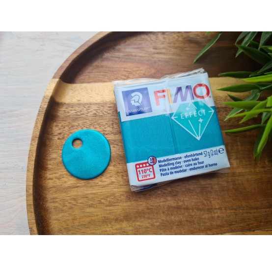 FIMO Effect, metallic turquoise (metallic), Nr.36, 57g (2oz), oven-hardening polymer clay, STAEDTLER