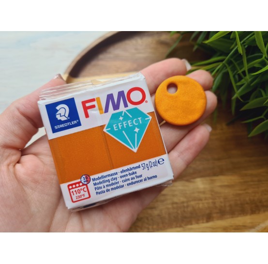 FIMO Effect, metallic orange (metallic), Nr.41, 57g (2oz), oven-hardening polymer clay, STAEDTLER