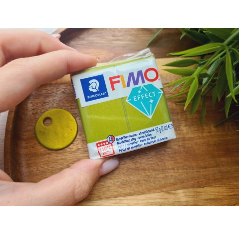 FIMO Effect, metallic green (metallic), Nr.51, 57g (2oz), oven-hardening polymer clay, STAEDTLER