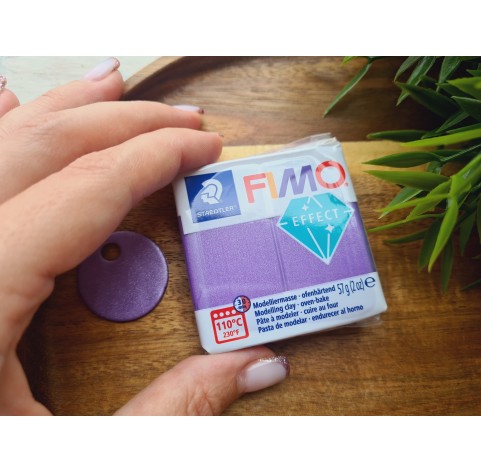 FIMO Effect, metallic lilac (metallic), Nr.61, 57g (2oz), oven-hardening polymer clay, STAEDTLER