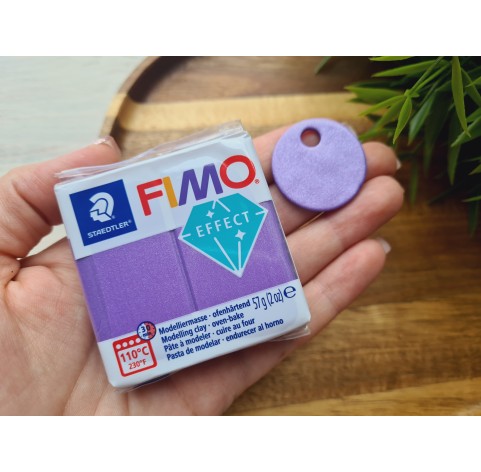 FIMO Effect, metallic lilac (metallic), Nr.61, 57g (2oz), oven-hardening polymer clay, STAEDTLER