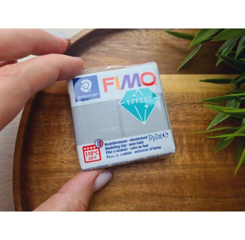 FIMO Effect, silver (metallic), Nr. 81, 57g (2oz), oven-hardening polymer clay, STAEDTLER