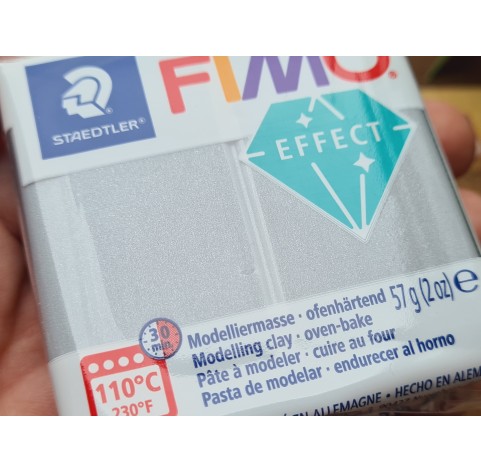 FIMO Effect, silver (metallic), Nr. 81, 57g (2oz), oven-hardening polymer clay, STAEDTLER