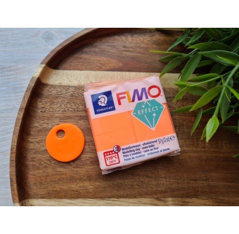 FIMO Effect, neon orange (neon), Nr. 401, 57g (2oz), oven-hardening polymer clay, STAEDTLER