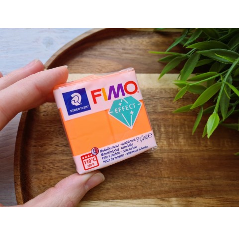 FIMO Effect, neon orange (neon), Nr. 401, 57g (2oz), oven-hardening polymer clay, STAEDTLER