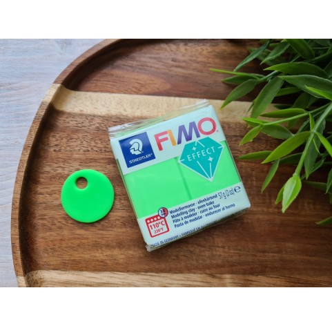 FIMO Effect, neon green (neon), Nr. 501, 57g (2oz), oven-hardening polymer clay, STAEDTLER