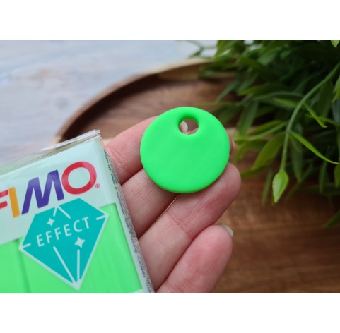 FIMO Effect, neon green (neon), Nr. 501, 57g (2oz), oven-hardening polymer clay, STAEDTLER