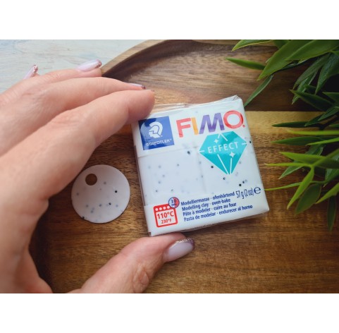 FIMO Effect, white granite (stone), Nr. 003, 57g (2oz), oven-hardening polymer clay, STAEDTLER