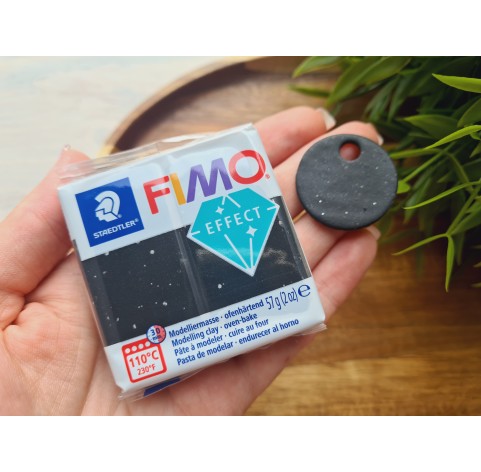 FIMO Effect, black granite (stone), Nr. 903, 57g (2oz), oven-hardening polymer clay, STAEDTLER