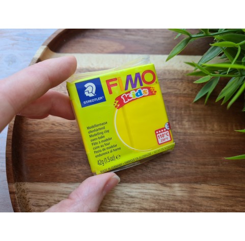 FIMO Kids, yellow, Nr. 1, 42g (1.5oz), oven-hardening polymer clay, STAEDTLER