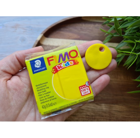 FIMO Kids, yellow, Nr. 1, 42g (1.5oz), oven-hardening polymer clay, STAEDTLER