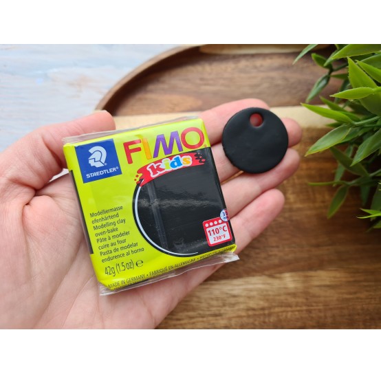 FIMO Kids, black, Nr. 9, 42g (1.5oz), oven-hardening polymer clay, STAEDTLER