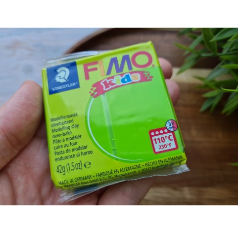 FIMO Kids, lime, Nr. 51, 42g (1.5oz), oven-hardening polymer clay, STAEDTLER