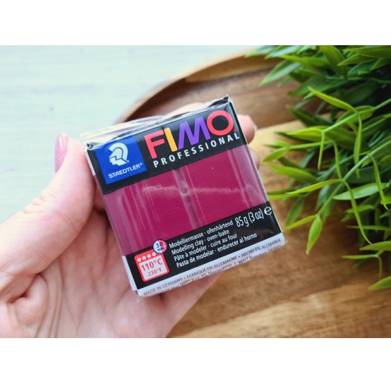 FIMO Professional, bordeaux, Nr. 23, 85g (3oz), oven-hardening polymer clay, STAEDTLER